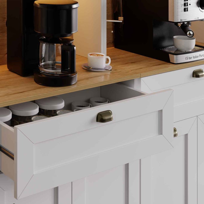 Hanah Home Nero Quad 1600-224 Coffee Stand Blanco